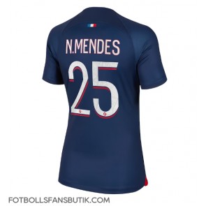 Paris Saint-Germain Nuno Mendes #25 Replika Hemmatröja Damer 2023-24 Kortärmad